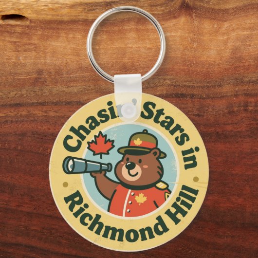 Funny Richmond Hill Stargazer Bear Sleutelhanger (Voorkant)