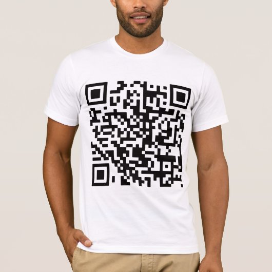 Funny Rick Roll QR Code T-Shirt (Voorkant)