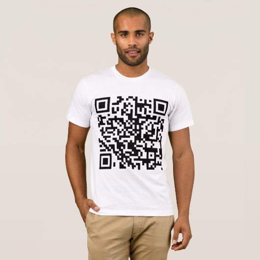 Funny Rick Roll QR Code T-Shirt (Voorkant volledig)