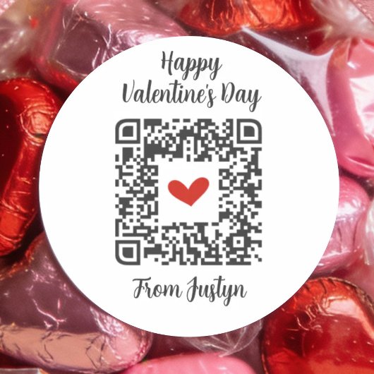 Funny Rick Roll Valentines Party Favor Treat Bag Ronde Sticker