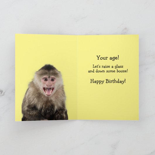Funny Riddle for Old Age Birthday Greeting Kaart (Binnen)