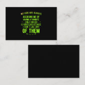 Funny Ridiculous kind Visitekaartje (Voorkant / Achterkant)