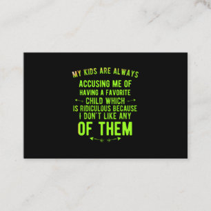 Funny Ridiculous kind Visitekaartje