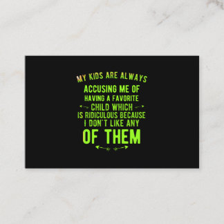 Funny Ridiculous kind Visitekaartje