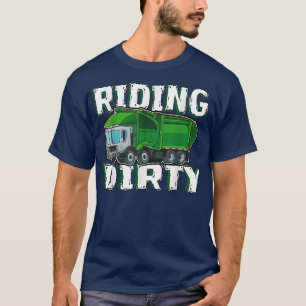 Funny Riding Dirty - vuilniswagen T-shirt