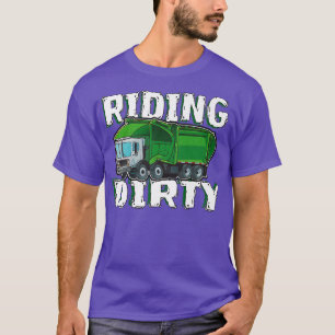 Funny Riding Dirty - vuilniswagen T-shirt