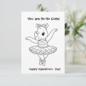 funny RIHNO  Coloring Maze Classroom Valentine  Bedankkaart (Staand voorkant)