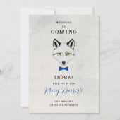 Funny Ring Bearer Blue Bow Tie Wedding Proposal (Voorkant)