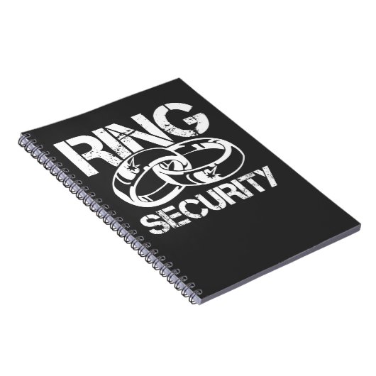 Funny Ring Security Marriage Ring Bearer Notitieboek (Rechterzijde)