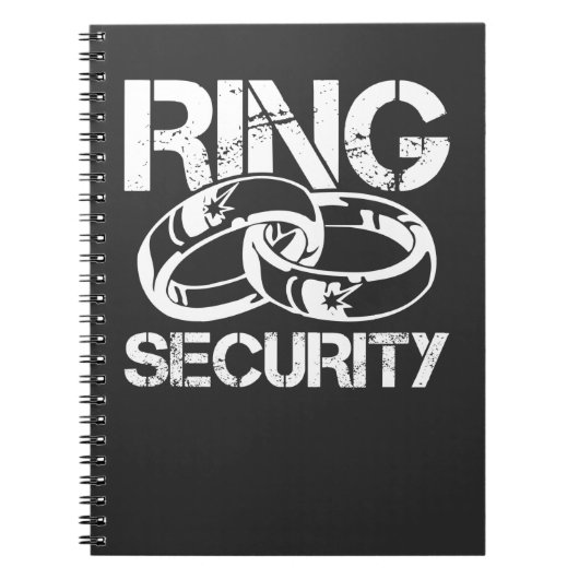 Funny Ring Security Marriage Ring Bearer Notitieboek (Voorkant)