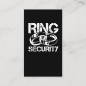 Funny Ring Security Marriage Ring Bearer Visitekaartje (Voorkant)