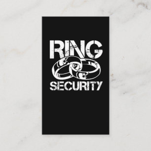 Funny Ring Security Marriage Ring Bearer Visitekaartje