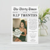 Funny RIP Twenties Newspaper 30th Birthday Kaart (Staand voorkant)