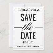 Funny RIP Twenties Newspaper 30th Birthday Kaart (Achterkant)