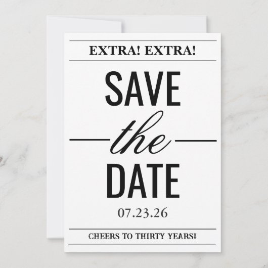 Funny RIP Twenties Newspaper 30th Birthday Kaart (Achterkant)