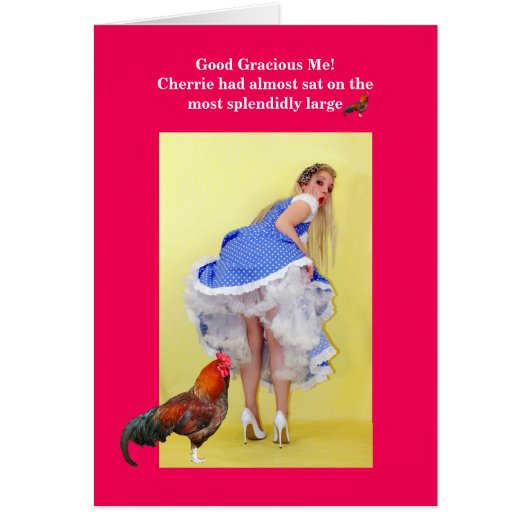 Funny Risqué Joke Pinup Girl Valentine's Day Card (Voorkant)