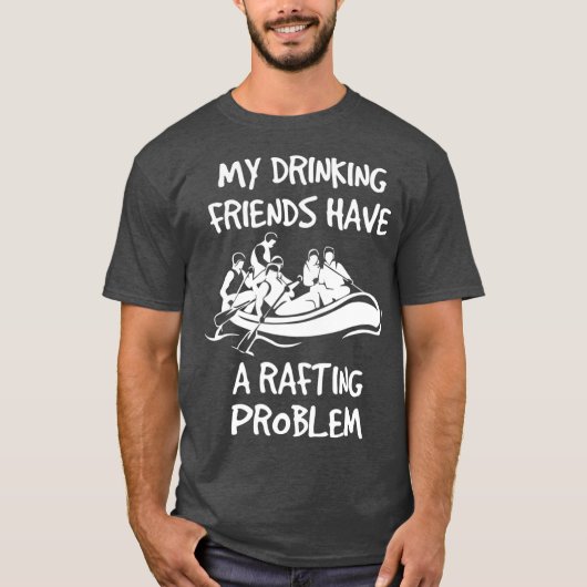Funny River Rafting Drink vrienden van Beer T-shirt (Voorkant)