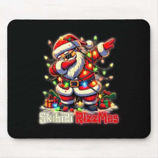 Funny Rizz Santa Claus Dabbing Christmas Skibidi R Muismat (Voorkant)