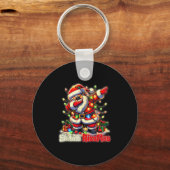 Funny Rizz Santa Claus Dabbing Christmas Skibidi R Sleutelhanger (Voorkant)
