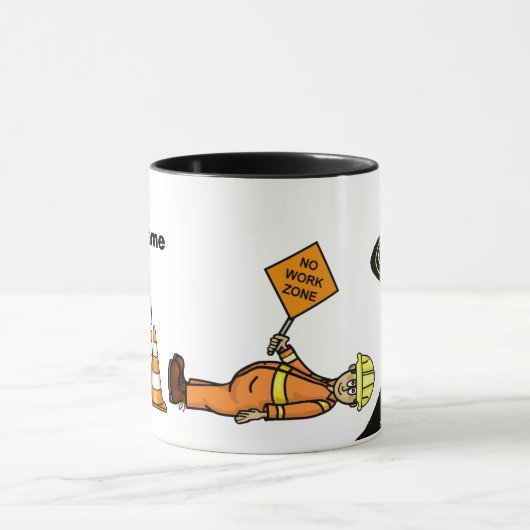 Funny Road Construction Work Zone Mok (Midden)