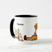 Funny Road Construction Work Zone Mok (Voorkant links)