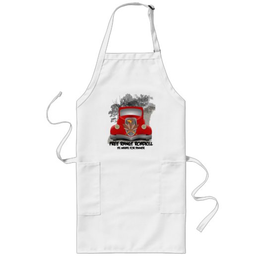 Funny Road Kill Apron Lang Schort (Voorkant)