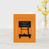 Funny Road Road of Life Enmoegement Wenskaart Kaart (Gele Bloem)