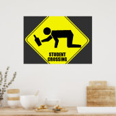 Funny Road Sign - Drink studentenkruising Poster (Keuken)