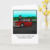 Funny Road Trip Bon Voyage Humor Card Kaart (Gele Bloem)