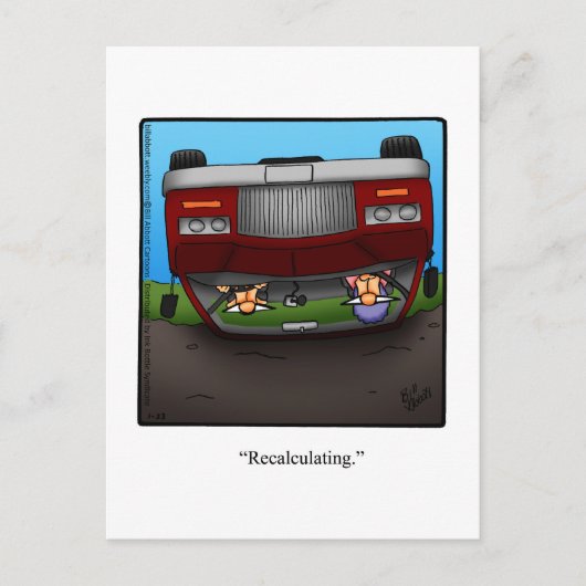 Funny Road Trip Humor Briefkaart (Voorkant)