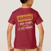 Funny Road Work Warning Sign Construction Humor T-shirt (Achterkant)
