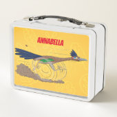 Funny roadrunner bird cartoon illustration (Achterkant)