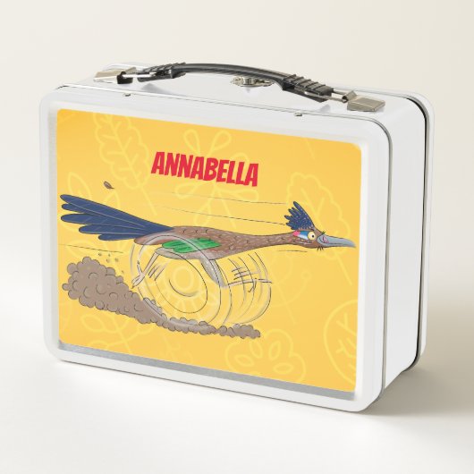 Funny roadrunner bird cartoon illustration (Achterkant)