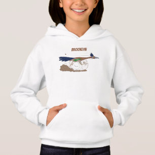 Funny roadrunner bird cartoon illustration