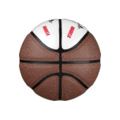 Funny roadrunner bird cartoon illustration basketbal (Rechts)