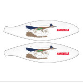 Funny roadrunner bird cartoon illustration basketbal (Panelen)