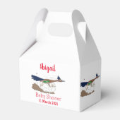 Funny roadrunner bird cartoon illustration bedankdoosjes (Achterkant)