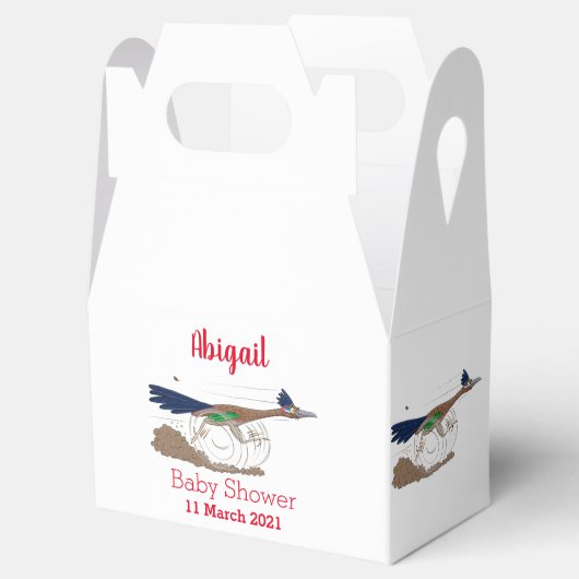 Funny roadrunner bird cartoon illustration bedankdoosjes (Geopend)