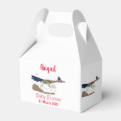 Funny roadrunner bird cartoon illustration bedankdoosjes (Voorkant Zijde)