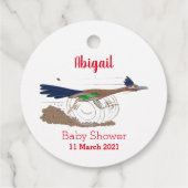 Funny roadrunner bird cartoon illustration bedankjes labels (Achterkant)