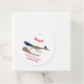 Funny roadrunner bird cartoon illustration bedankjes labels (In situ)