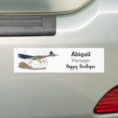 Funny roadrunner bird cartoon illustration bumpersticker (Op auto)