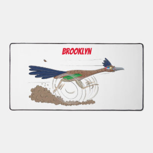 Funny roadrunner bird cartoon illustration bureaumat