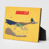 Funny roadrunner bird cartoon illustration fotoplaat (Zijkant)