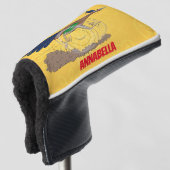 Funny roadrunner bird cartoon illustration golfheadcover (3/4 voorkant)