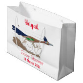 Funny roadrunner bird cartoon illustration groot cadeauzakje (Voorkant Gekanteld)