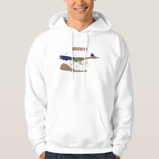 Funny roadrunner bird cartoon illustration hoodie (Voorkant)