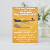 Funny roadrunner bird cartoon illustration kaart (Staand voorkant)