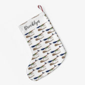 Funny roadrunner bird cartoon illustration kleine kerstsok (Achterkant (Hangend))