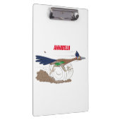 Funny roadrunner bird cartoon illustration klembord (Rechts)